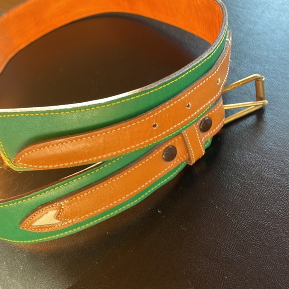 Ralph Lauren vintage western LEATHER belt - Picture 6 of 11